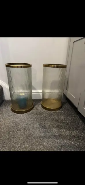 eichholtz designer hurrianine harrington glass lanters large