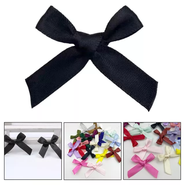 Long Lasting 50pcs Double Sided Polyester Bows for Clothing Shoes Hats Toys