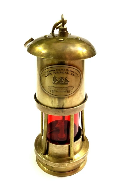 Antike nautische kleine Lampe aus Messing, 15,2 cm, Schiffslaterne,...