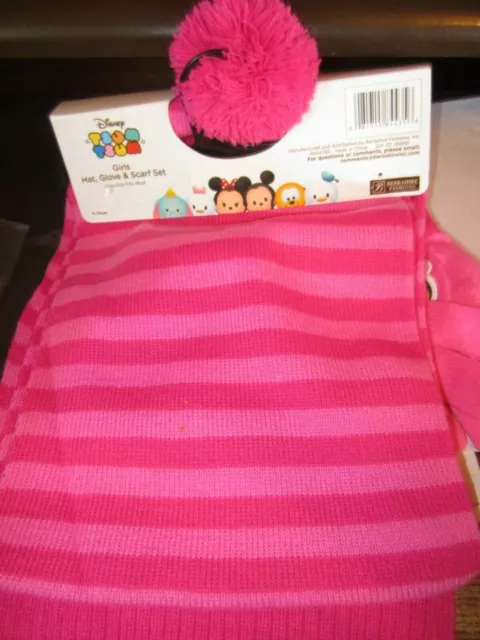 Ensemble de gants et écharpes chapeau d'hiver filles Disney Tsum Tsum Tsum NEUF neige âge 4+ cadeau 2