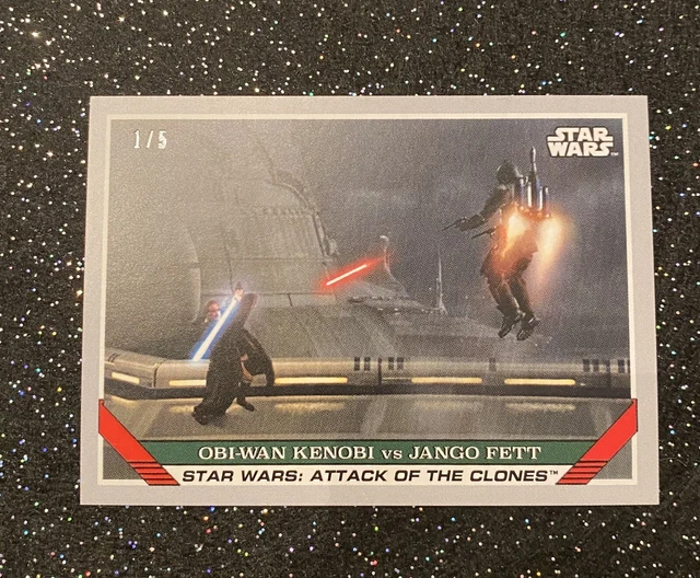 2023 TOPPS THROWBACK THURSDAY STAR WARS Obi-Wan Jango Fett Silver Parallel 1/5