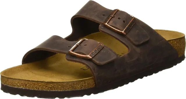 Birkenstock Arizona Unisex Soft Footbed, Habana Oil Leather Sandal, Size Options