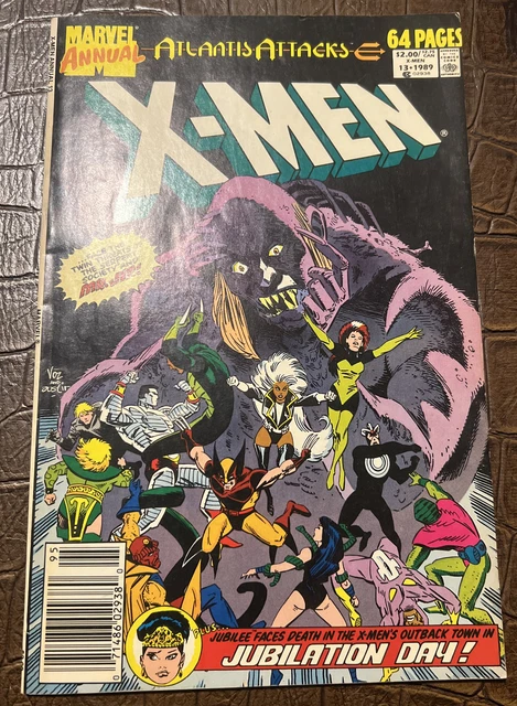 Uncanny X-Men #13 Annual Vol 1 (Marvel, 1989) Key Atlantis Attacks NM