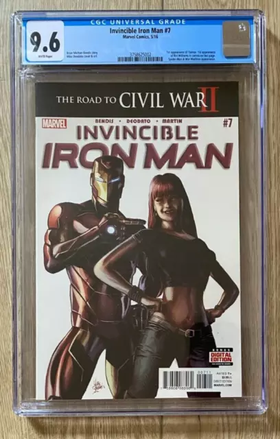 Invincible Iron Man #7 CGC 9.6 NM+ First Print 1st Cameo Riri Williams (2016)