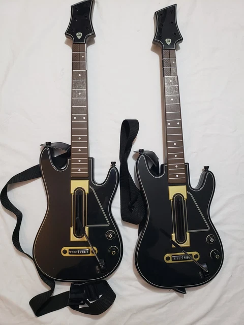 Lot Of 2 Guitar Hero Live Power Wireless Guitars Xbox 360 PS3 Black Gold Lot Of 2 Guitar Hero Live Power Wireless Guitars Xbox 360 PS3 Black Gold