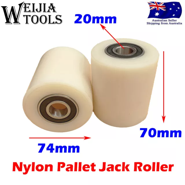ROLLER Nylon Pallet jack wheels front roller load wheel 2pcs 74x70mm