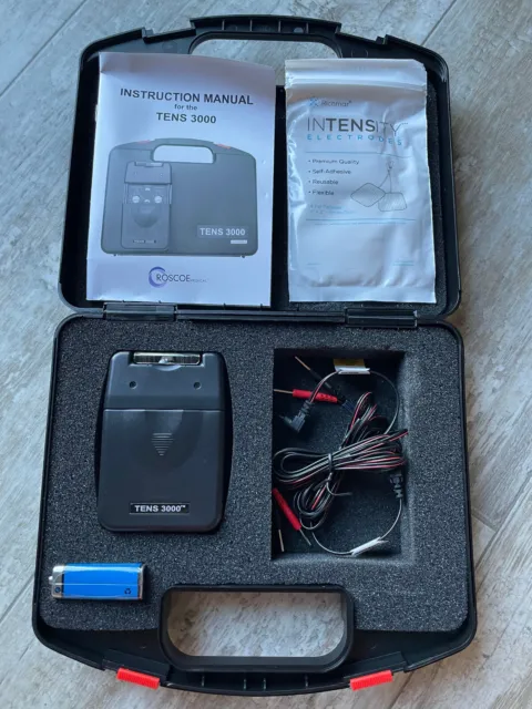New TENS 3000 Complete w/ Electrodes, Manual & Case