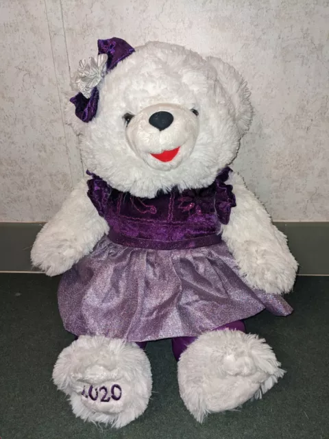 Holiday Time 15 inch Snowflake Teddy Bear 2022, Snowflake Red Dress Girl 