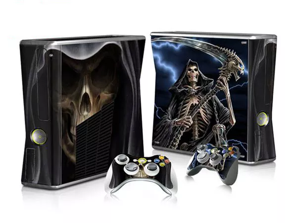 XBOX 360 Slim Skin Design Foils Aufkleber Schutzfolie Set - Grim Reaper Motiv