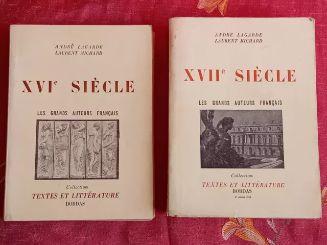 Lot 3 livres Les Auteurs Français LAGARDE, MICHARD, DES GRANGES & BOUDONT 1955 2