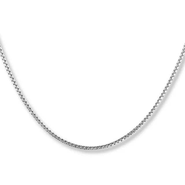 925 Sterling Silver Italian 1mm Box Chain Necklace For Pendants All Sizes Italy