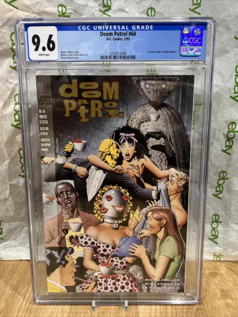 DOOM PATROL #64 CGC 9.6 WHITE PAGES   DC COMICS 1993 Comic