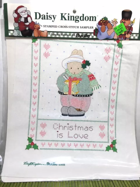 Bucilla Estampado Punto de Cruz Margarita Reino Navidad 63444 Conejo Regalo a Mamá NUEVO