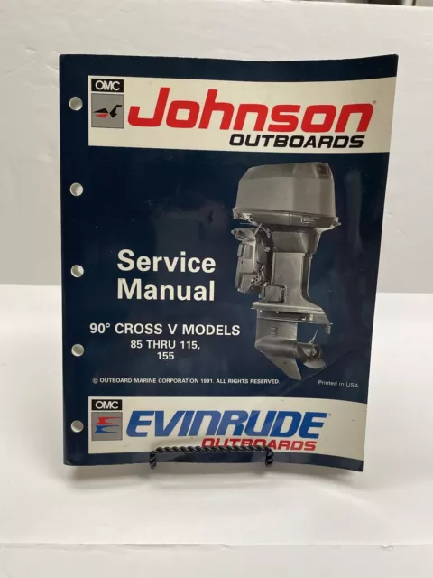 1992 OMC Johnson Evinrude Outboard "EN" 90°Cross V Models Service Manual 508145