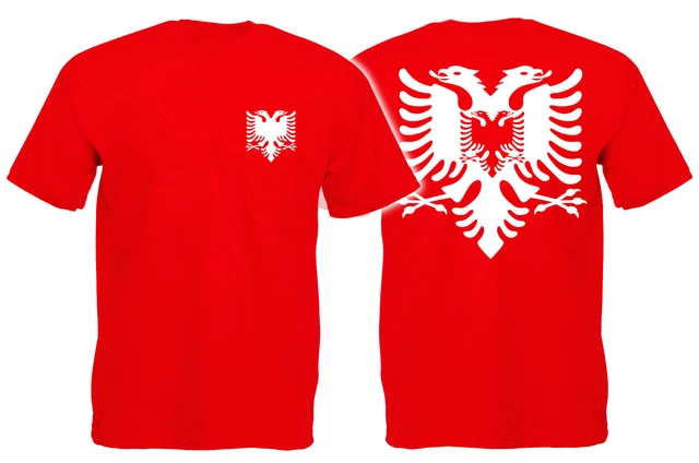 T-shirt Albanie Kosovo Tirana - Toutes Tailles, Rouge, Col Rond, Neuf Sans étiquettes