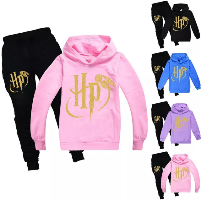 Kid Harry Potter Print Hoodies Pants Suits Boys Girls Casual Tracksuit Sets Gift