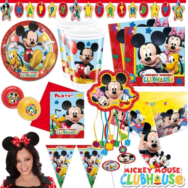 MICKY MAUS Alles zum Kindergeburtstag Party Deko Mickey Mouse Minnie Geburtstag