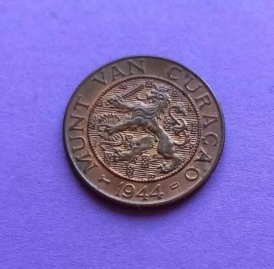 Bronze - Curaçao 2½ Cent, 1944 2 1/2 Curacao Königin Wilhelmina
