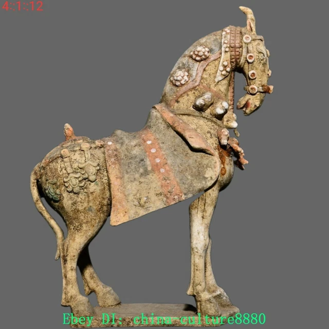 Sculpture Cheval De Guerre Vintage, Bois Et Laiton, Fait Main, Objet Déco