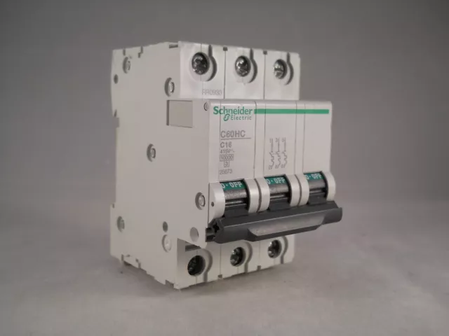 Schneider MCB 16 Amp Triple Pole 3 Phase Type C 16A C60HC316 Merlin Gerin 25673