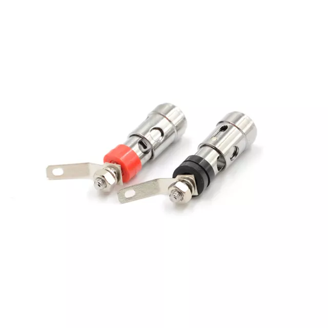 2pcs Speaker Audio AMP Terminal Binding Post Spring Loaded Type Nickel PlateR1