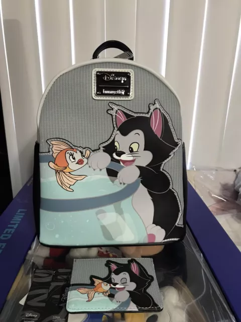 LOUNGEFLY DISNEY PINOCCHIO Figaro Cleo Mini Backpack and