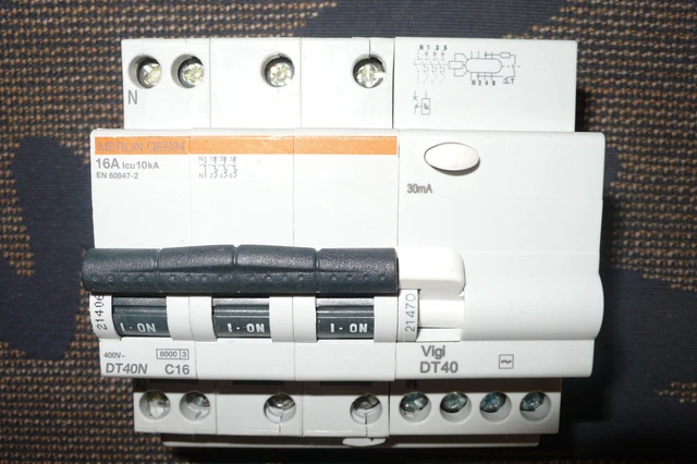 Disjoncteur Différentiel 30ma 16a - Type Ac - 6ka - Courbe C