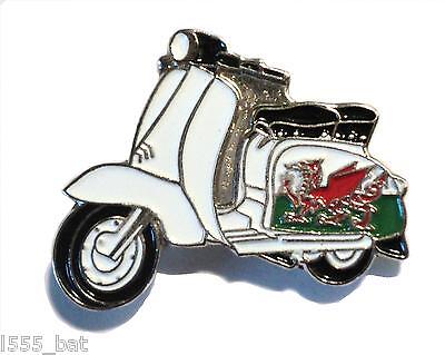 NEW Wales Welsh Dragon Flag Scooter MOD Metal Scooterist Bike Enamel Badge MODS