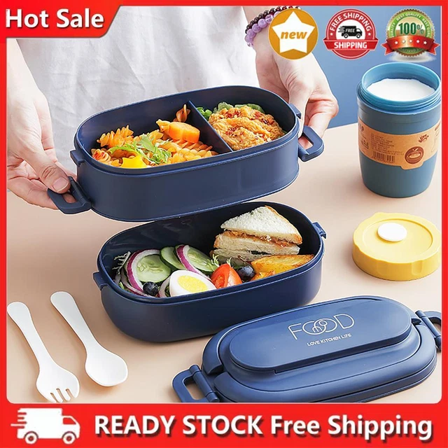 2 Layer Bento Box, BPA-Free, 1550ml, Bento Lunch Box for Adults and Kids
