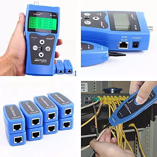 NF-388 Multipurpose Network Ethernet LAN Phone Audio Cable Tester with 8 Far-end