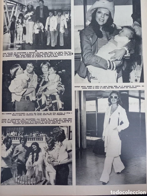 clips H 1465 JOAN COLLINS IN MALAGA HAYLEY MILLS MIA FARROW ANN MICHELLE