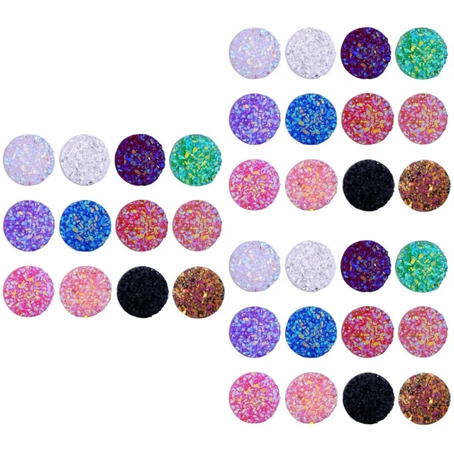 300 stücke 12mm harz runde flache rückseite strass gemischt shinny farbe