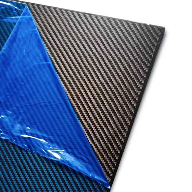 Carbon Platte 0,5mm / CFK Kohlefaser / Köper Voll Carbon / Größe wählbar