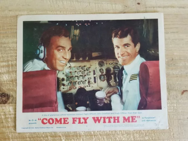COME FLY WITH ME-11" x 14" LOBBY CARD-1963-HUGH O'BRIAN,PAMELA TIFFIN*13