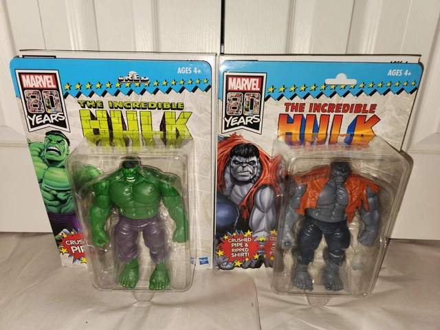 Marvel Legends Retro Hulk Green SDCC Pulse Exclusive + Grey Hulk NEW RARE! 2019