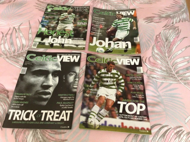 4 X CELTIC View magazines - vol 38 - issues 16,17,22 and 23 - 2002 £3. ...