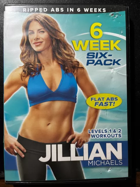 Jillian Michaels 6 Week Six-Pack DVD Workout DVD ABS Levels 1 & 2 Workouts