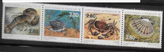 1995 saint  pierre et Miquelon bande  n ° 614  a 617 neuf **