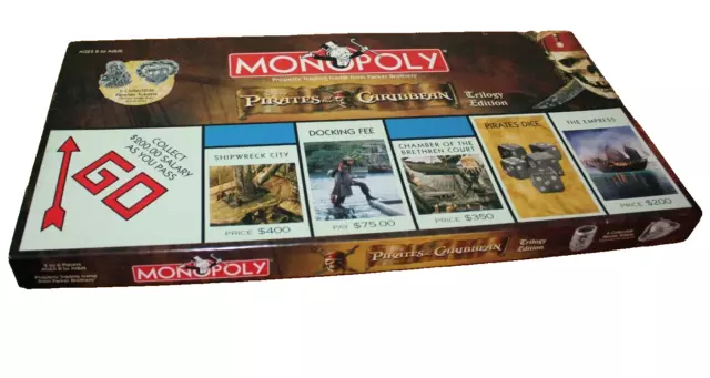 Walt Disney Pirates Of The Caribbean Monopoly Trilogy Edition Board Game