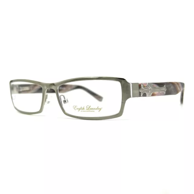 ENGLISH LAUNDRY Liam Sterling Steel Mens Rectangle Full Rim Eyeglasses 55-16-135