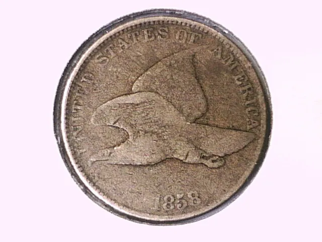 1858 Flying Eagle Cent Genuine Raw Ungraded 00237
