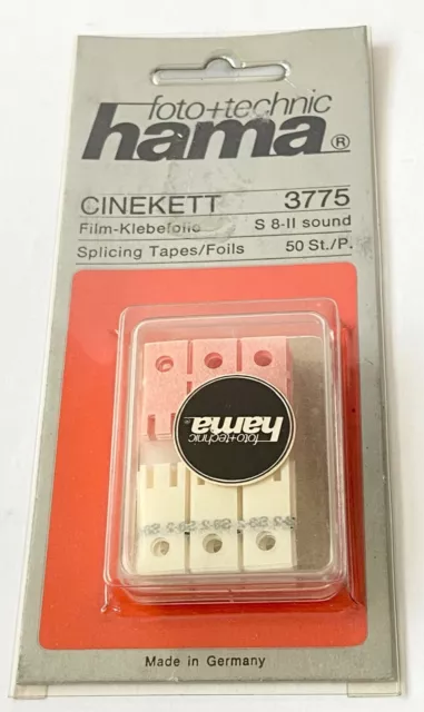 HAMA FOTOSERVICE CINEKETT 3775 Kit Splicing cinéma film SUPER 8 II SOUND 50 pcs