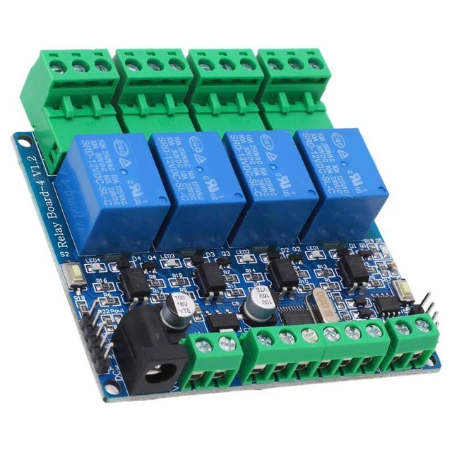 Modulo scheda relè 4 canali per PLC - isolamento ottico basso rumore