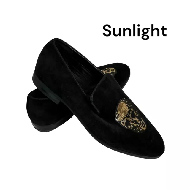 INC International Concepts Men's Shoes Nova Velvet Slippers Black Size 8.5 M