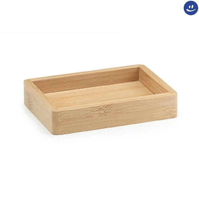 Porta Sapone Da Appoggio In Bambu Modello Bonnie Dim. Cm (Lxpxh): 13,4X9,6X2,5