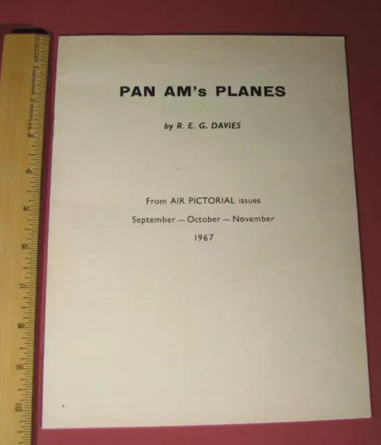 Pan American Airways, 1967, Pan Am planes booklet