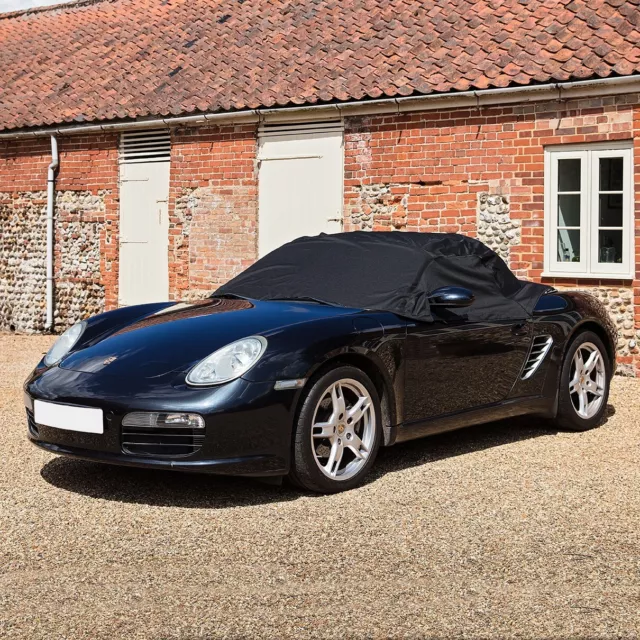TAILORED CONVERTIBLE CAR Half Cover Roof Protector For Porsche Boxster 987  £89.95 - PicClick UK