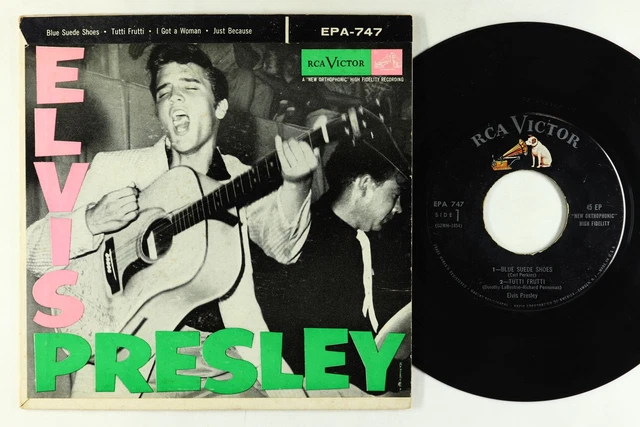 ELVIS PRESLEY PICTURE Sleeve EP - Blue Suede Shoes - RCA