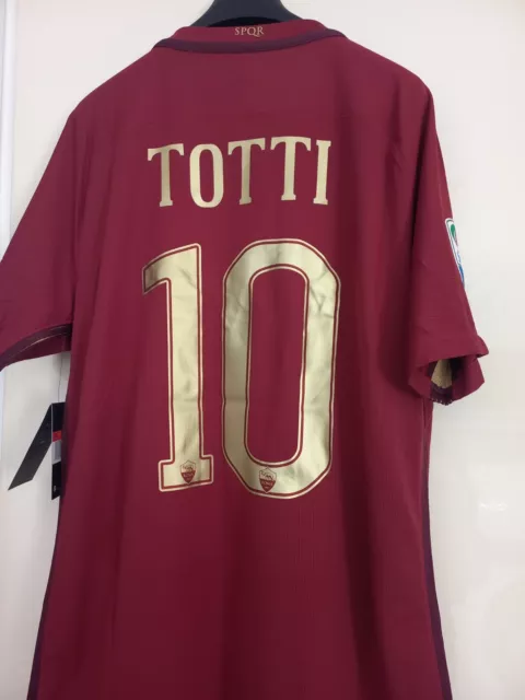 Maglia Shirt NIKE as Roma Derby SPQR Francesco Totti XL Signed WORN ISSUED  New