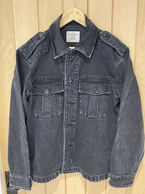 KENT CURWEN Rare David Beckham Military Black Denim Coat Jacket Size Medium 99.95 PicClick UK